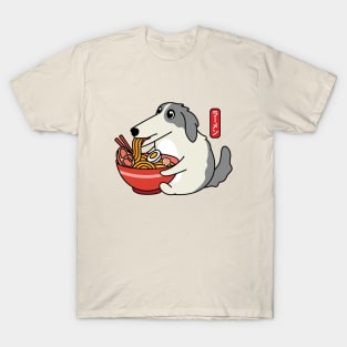 Borzoi Dog Ramen Noodles T-Shirt